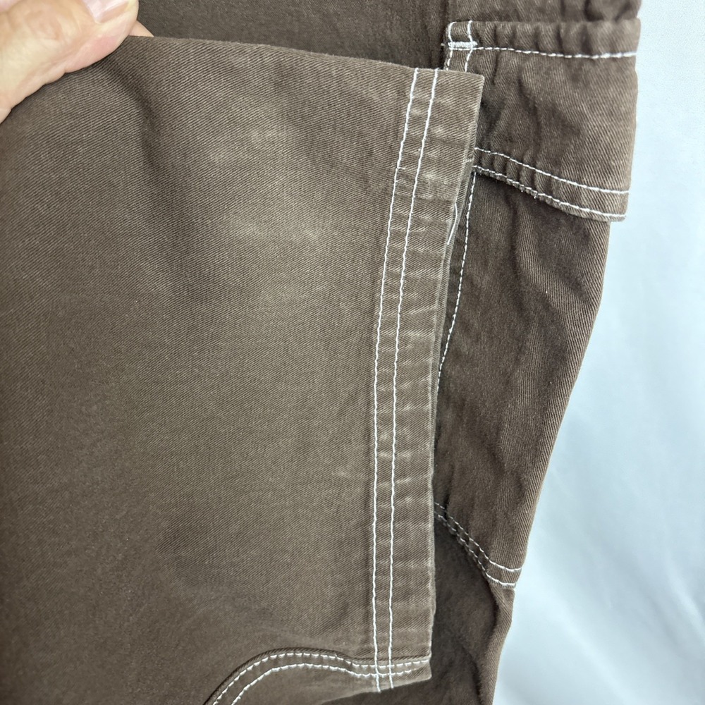 VTG Y2K Full Tilt Brown Cargo Pants SzXL Contrast Stitching Wide Leg‎ Utility - Picture 9 of 10